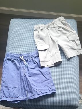 Men's Light Blue Cotton Drawstring Shorts